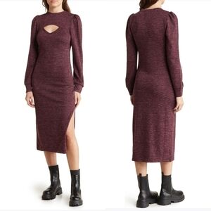 *NWT* Walter Baker Fontine Sparkle Long Sleeve Midi Dress